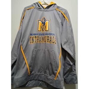 Murray State University Intramurals Holloway‎ Gray Yellow Pullover Hoodie L READ